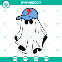 Halloween, Sports, SVG Files, Boo Ghost Phillies SVG Image, Philadelphia 2