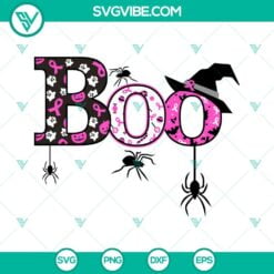 Awareness, Cancer, Halloween, SVG Files, Boo Halloween Breast Cancer Awareness 14