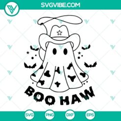 boo haw svg bundle cowboy ghost western halloween svg png dxf eps cut files 2 mockup