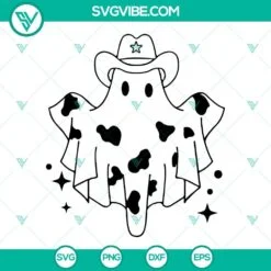 boo haw svg bundle cowboy ghost western halloween svg png dxf eps cut files 3 mockup