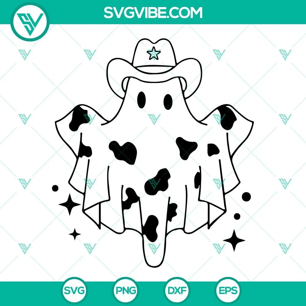 Halloween, SVG Files, Boo Haw SVG Files Bundle, Cowboy Ghost Western Halloween 3