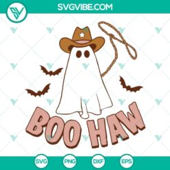 Boo Haw SVG Image, Cowboy Ghost SVG File, Ghost Halloween SVG Images