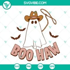 Halloween, SVG Files, Boo Haw SVG Image, Cowboy Ghost SVG File, Ghost Halloween 2