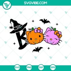 Halloween, SVG Files, Boo Hello Kitty Halloween SVG Image, Pumpkin Hello Kitty 23