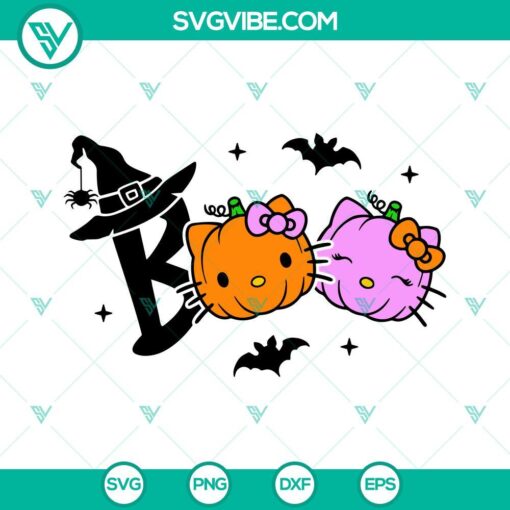 boo hello kitty halloween svg pumpkin hello kitty svg kawaii boo svg 8 mockup