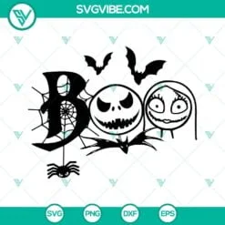 Halloween, Movies, SVG Files, Boo Jack And Sally SVG Images, Boo SVG File, Jack 2