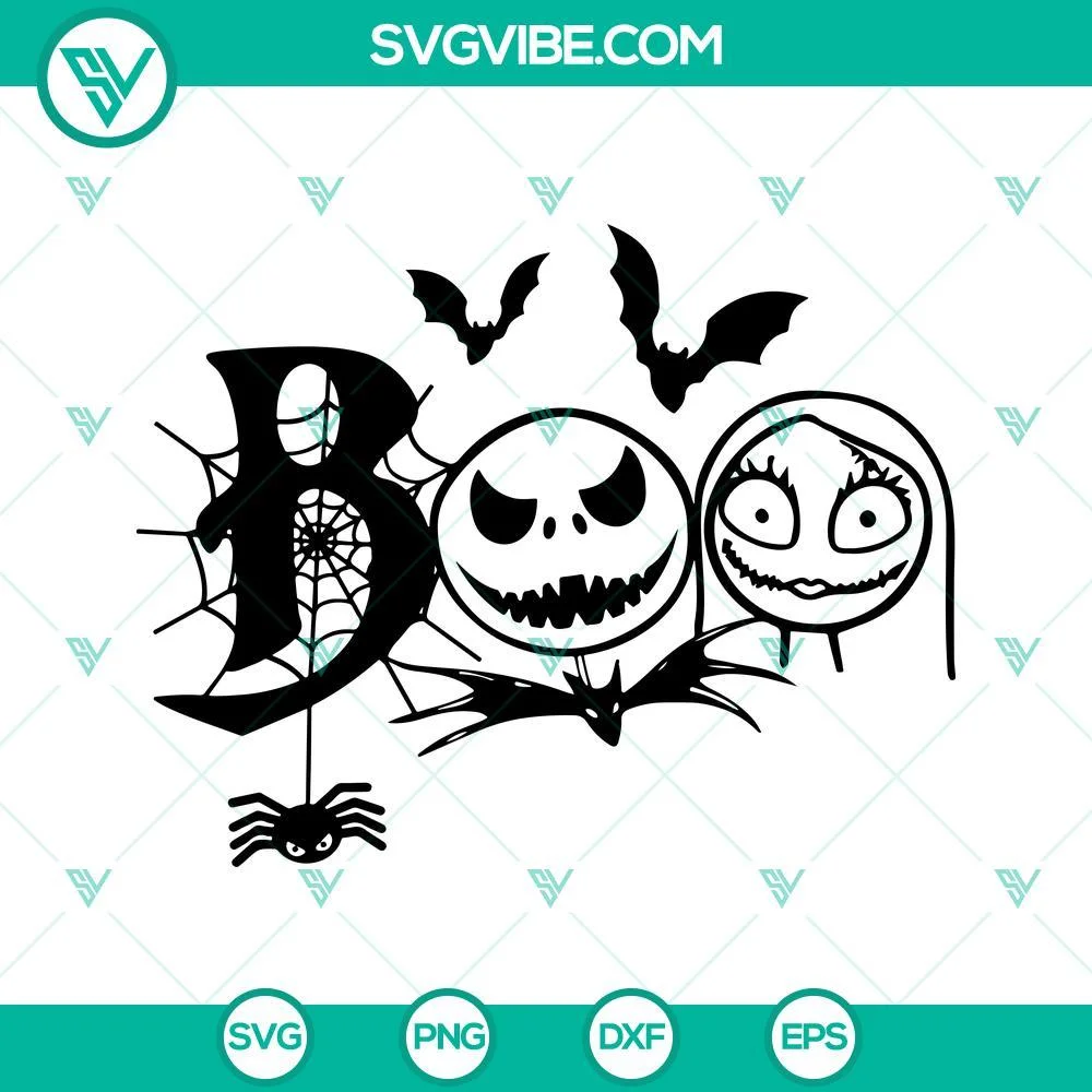 Halloween, Movies, SVG Files, Boo Jack And Sally SVG Images, Boo SVG File, Jack 1