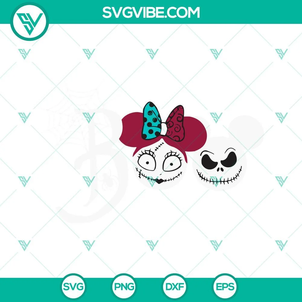 Halloween, SVG Files, Boo Jack And Sally SVG Image, The Nightmare Before 1