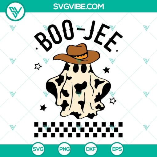 boo jee cow boy ghost svg boujee svg spooky ghost halloween svg 2 mockup