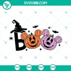 Disney, Halloween, SVG Files, Boo Pumpkin Mouse Ears SVG Download, Boo SVG 2