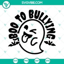 boo to bullying svg red ribbon week halloween svg png dxf eps 7 mockup