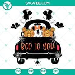 Disney, Halloween, SVG Files, Boo To You SVG File, Pumpkin Mouse Head SVG Image 2