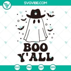 Halloween, SVG Files, Boo Y’all Cowboy Ghost Halloween SVG Images, Western 1