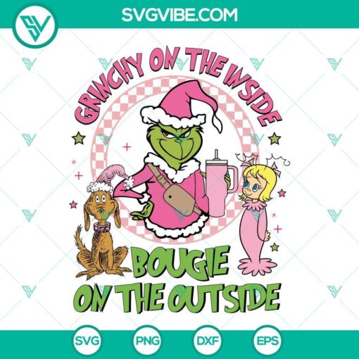 bougie grinch svg grinchy on the inside svg bougie on the outside svg merry grinchmas svg 2 mockup