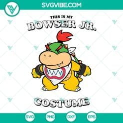 Game, SVG Files, Bowser Jr Costume SVG File, Super Mario SVG Download, Bowser 18