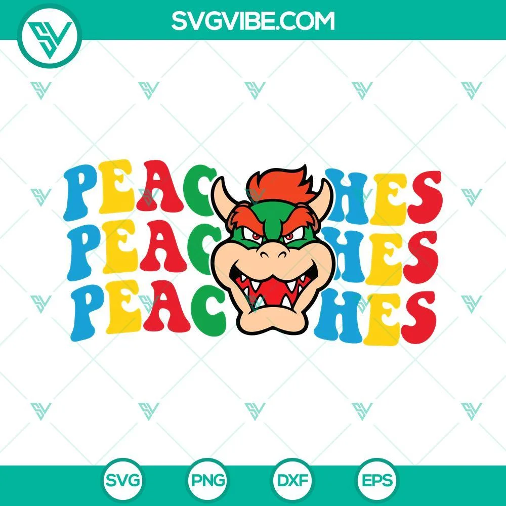 Movies, SVG Files, Bowser Peaches SVG File, The Super Mario Bros Movie SVG 1