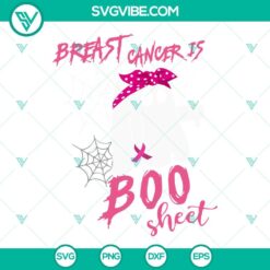 Awareness, Cancer, Halloween, SVG Files, Breast Cancer Is Boo Sheet SVG Image, 10