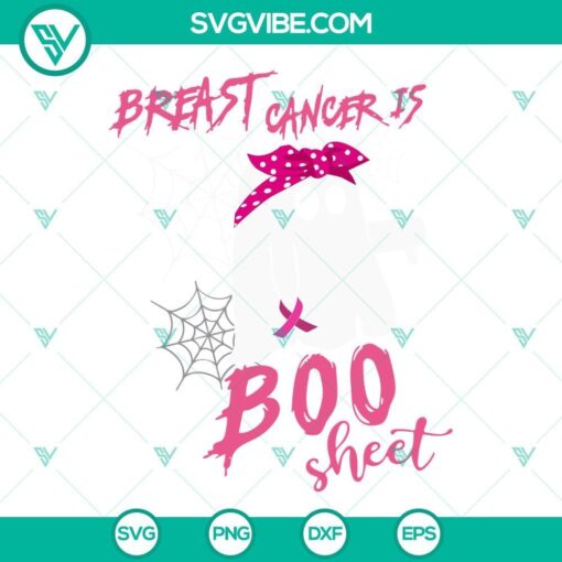 breast cancer is boo sheet svg boo halloween breast cancer svg boo pink ribbon svg 1 mockup