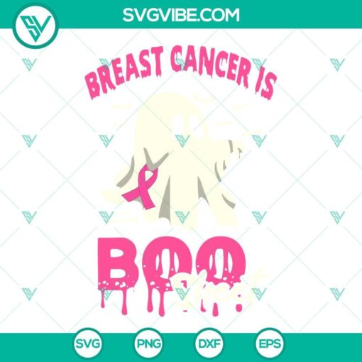 breast cancer is boo sheet svg ghost pink ribbon svg halloween breast cancer awareness svg 10 mockup