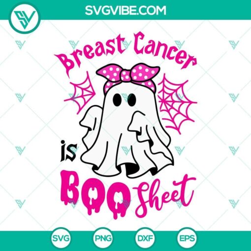 breast cancer is boo sheet svg halloween breast cancer awareness svg breast cancer ghost svg 3 mockup