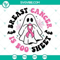 Awareness, Cancer, Halloween, SVG Files, Breast Cancer Is Boo Sheet SVG 21