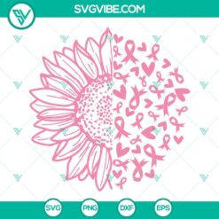 Cancer, SVG Files, Breast Cancer Sunflower SVG Images, Breast Cancer Awareness 2