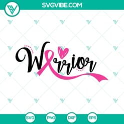 Cancer, SVG Files, Breast Cancer Warrior Survivor Pink Ribbon SVG Download, 20