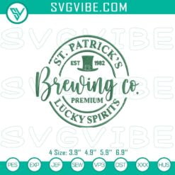 Embroidery Designs, St Patrick's Day Embroidery Designs, Brewing Co St. 12