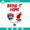 Florida Panthers and Miami Heat SVG files for sports fans, featuring a "Good Luck From The" design. Perfect for home decor and crafts.