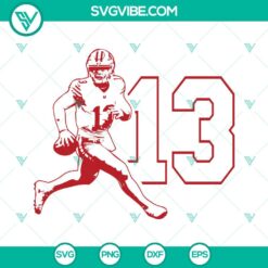 Football, Sports, SVG Files, Brock Purdy San Francisco 49Ers SVG File PNG EPS 5