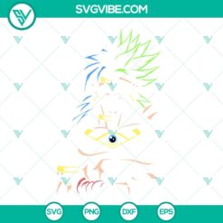 Anime, SVG Files, Broly Super Sayan SVG Files, Dragon Ball Super SVG Image PNG 14