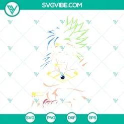 Anime, SVG Files, Broly Super Sayan SVG Files, Dragon Ball Super SVG Image PNG 2