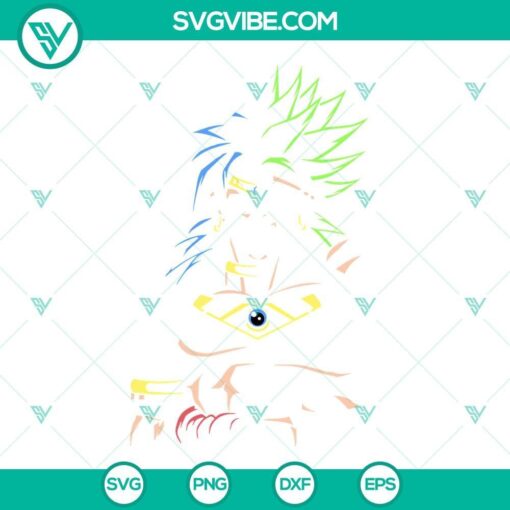 broly super sayan svg dragon ball super svg png dxf eps cricut 2 mockup