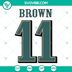 Football, Sports, SVG Files, Brown 11 SVG Image, A J Brown SVG File, Football 2