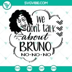 Disney, SVG Files, We Don’t Talk About Bruno No No No SVG Download, Bruno SVG 3