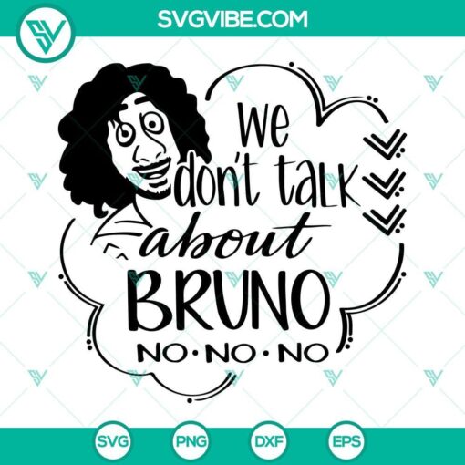 bruno svg we don t talk about bruno no no no svg png dxf eps cricut 5 mockup