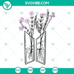 Musics, SVG Files, BTS Flower SVG File, Bangtan Logo SVG Images, Floral SVG 2