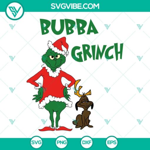 bubba grinch svg grinch max dog christmas svg png mockup