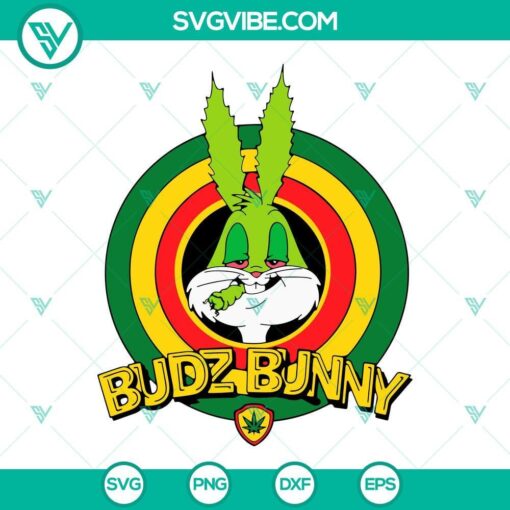 budz bunny svg bugs bunny smoking weed svg rabbit stoner svg looney tunes marijuana svg png dxf eps 9 mockup