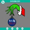 Buffalo Bills Grinch hand holding ornament Christmas SVG, ideal for Buffalo Bills fans, festive holiday design.