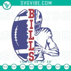 NFL Buffalo Bills players embroidery file, instant download design for fans.