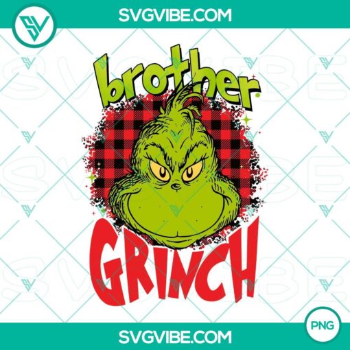 buffalo plaid brother grinch png file designs mockup