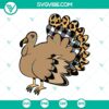 Buffalo plaid cheetah leopard print turkey SVG files, perfect for Thanksgiving crafts.