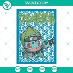 Anime, SVG Files, Bulbasaur Naruto SVG Download, Pokemon SVG Image, Naruto SVG 2