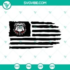 Sports, SVG Files, Retro Wavy Bulldogs SVG Files, Georgia Bulldogs SVG Image 4