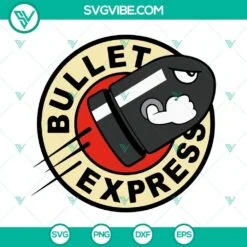 Movies, SVG Files, Bullet Express Super Mario SVG Files, Banzai Bills SVG File, 2