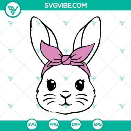 bunny bandana svg bunny face svg easter bunny svg rabbit svg easter svg 2 mockup