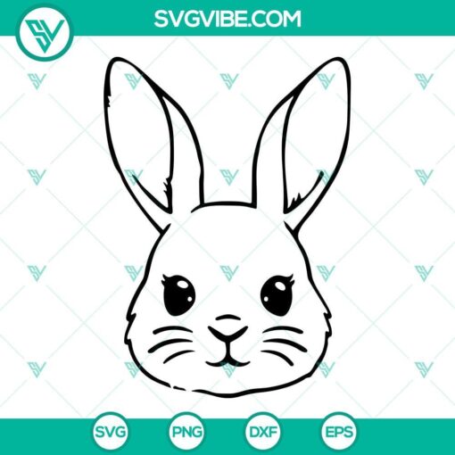 bunny bandana svg bunny face svg easter bunny svg rabbit svg easter svg 3 mockup