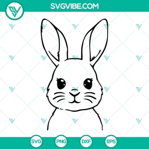 bunny bandana svg bunny face svg easter bunny svg rabbit svg easter svg 6 mockup