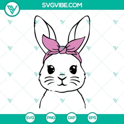 bunny bandana svg bunny face svg easter bunny svg rabbit svg easter svg 9 mockup